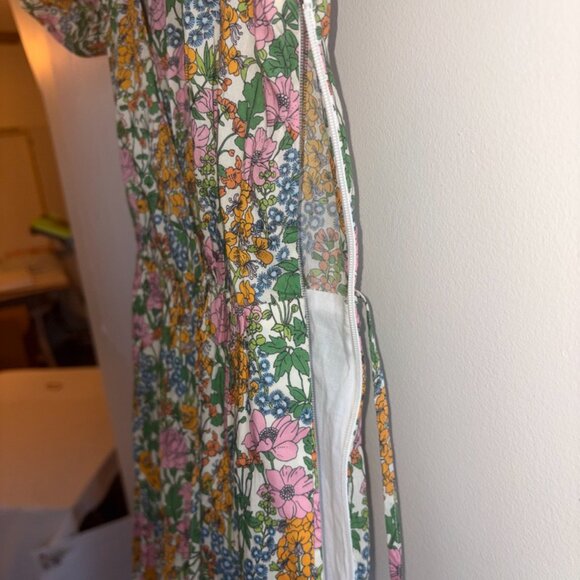 J.Crew x Liberty Floral Faux Wrap Flutter Sleeve Maxi Dress Pockets size 8 - Picture 10 of 13